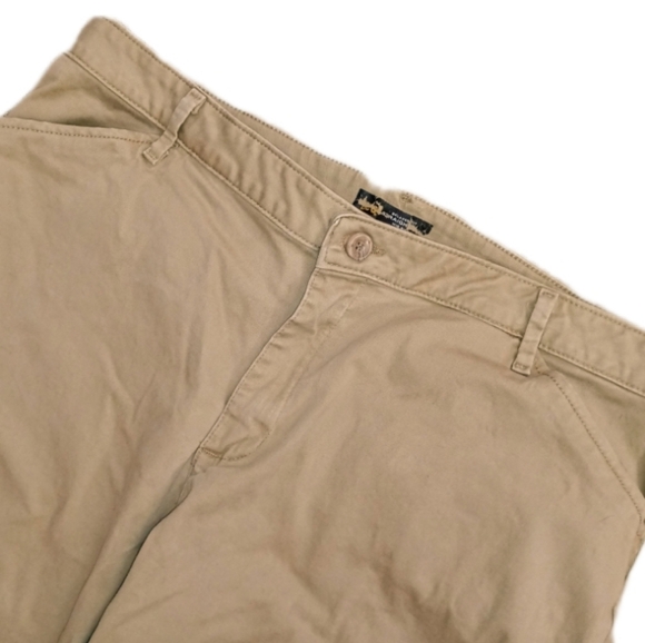 Lee Relaxed Fit Women's Chinos Mid Rise Straight Leg Khaki Pants Size 16 Short - Picture 3 of 8